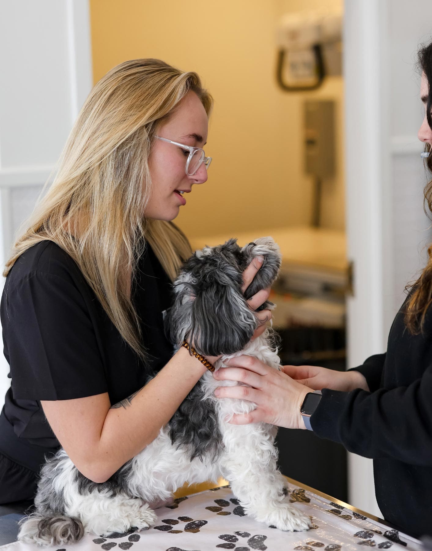 Emily Holding Dog