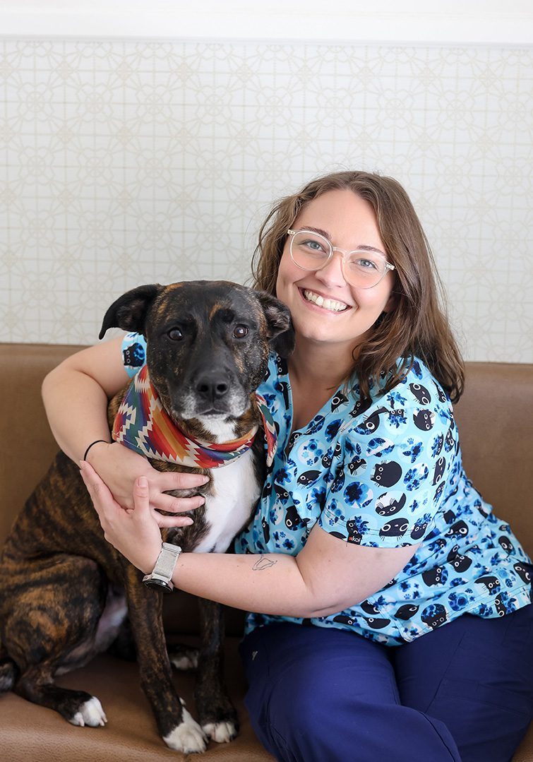 Allysen Bush With Dog On Couch